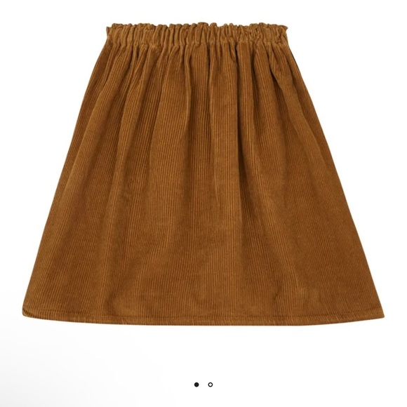 THE SIMPLE FOLK Cotton Corduroy Pockets Skirt | Rust - Picture 2 of 10